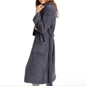 NEW BAREFOOT DREAMS cozychic adult robe in slate blue